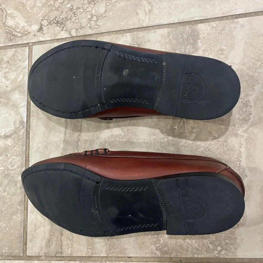 Sebago Classic Dan Brown Leather Penny Loafers Made in USA Womens 8.5 M
